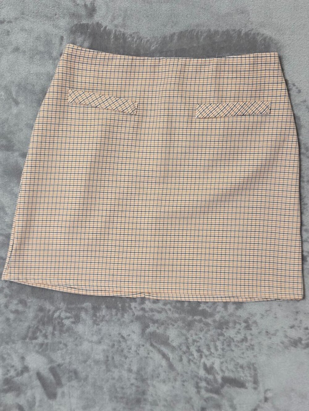 Altar'd State Plaid Houndstooth Mini Skirt Size S Preppy Fall